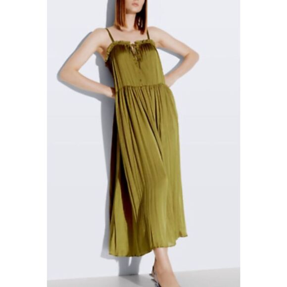 Zara Satin Maxi Dress - Picture 1 of 5